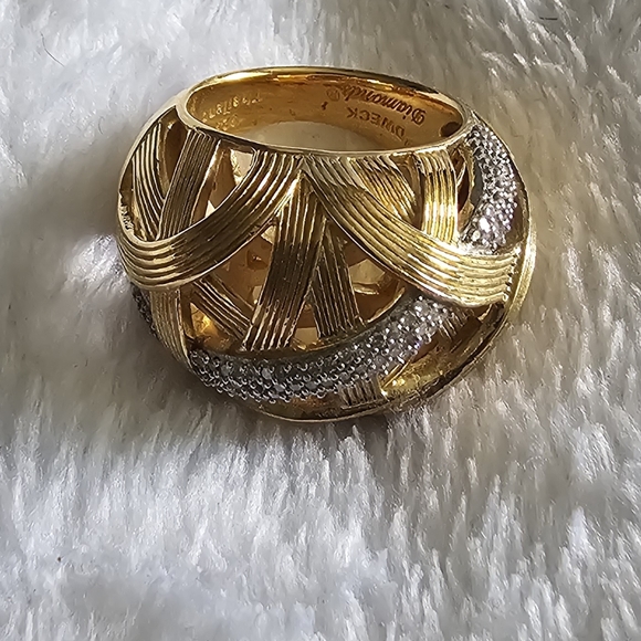 Stephen Dweck Jewelry - Dweck Diamonds Gold Vermeil on Sterling Silver 1/3 Ctw